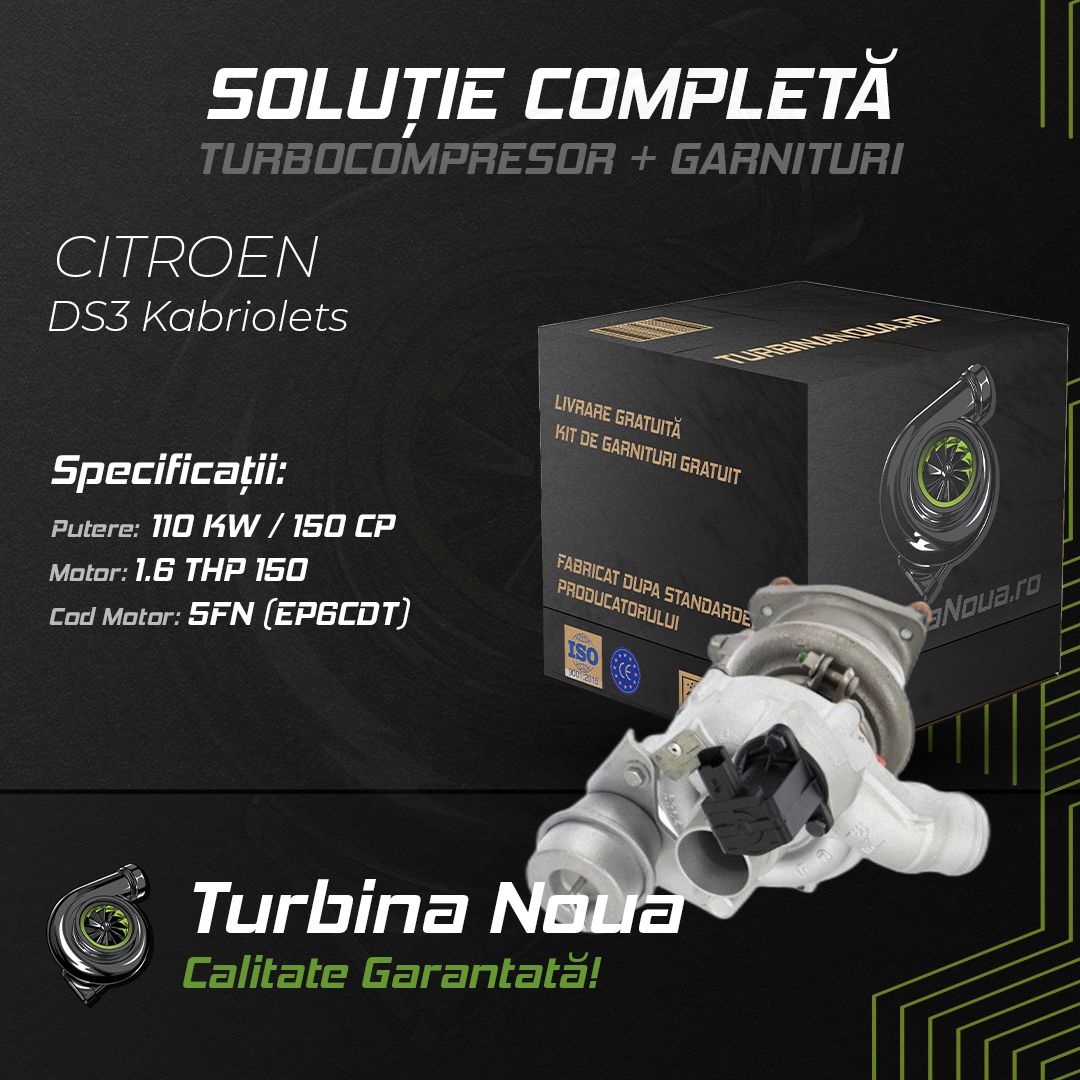 Turbina CITROEN DS3 Kabriolets 1.6 THP 150 110 KW / 150 CP Noua - Image 2