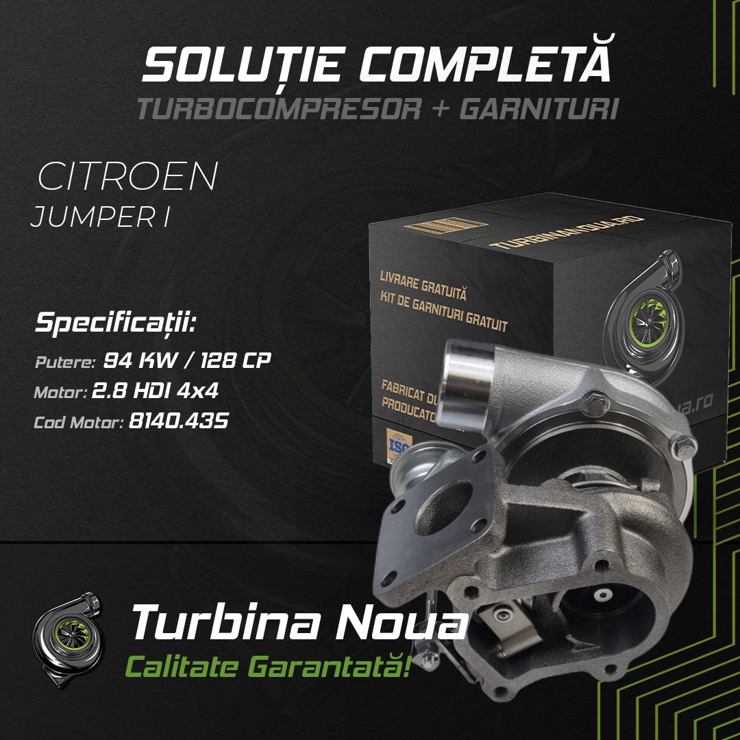 Turbina CITROEN JUMPER I 2.8 HDi 4x4 94 KW / 128 CP Noua - Image 2