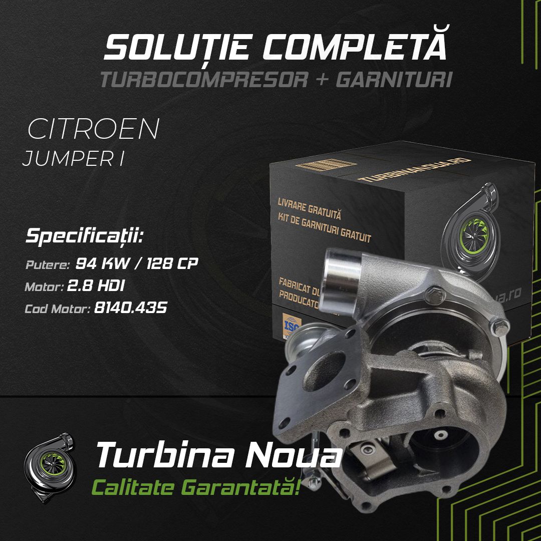 Turbina CITROEN JUMPER I 2.8 HDi 94 KW / 128 CP Noua - Image 2