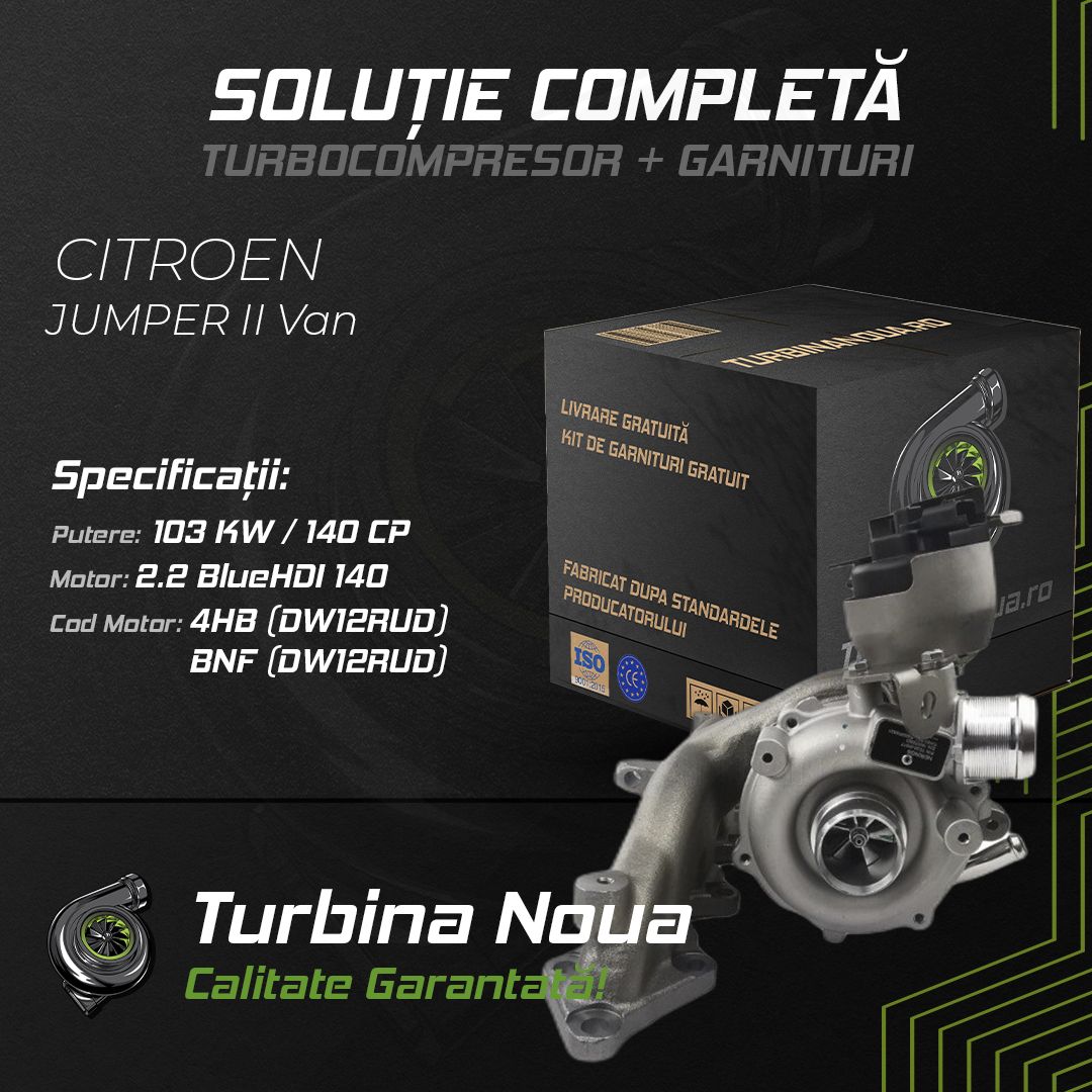 Turbina CITROEN JUMPER II Van 2.2 BlueHDi 140 103 KW / 140 CP Noua - Image 2