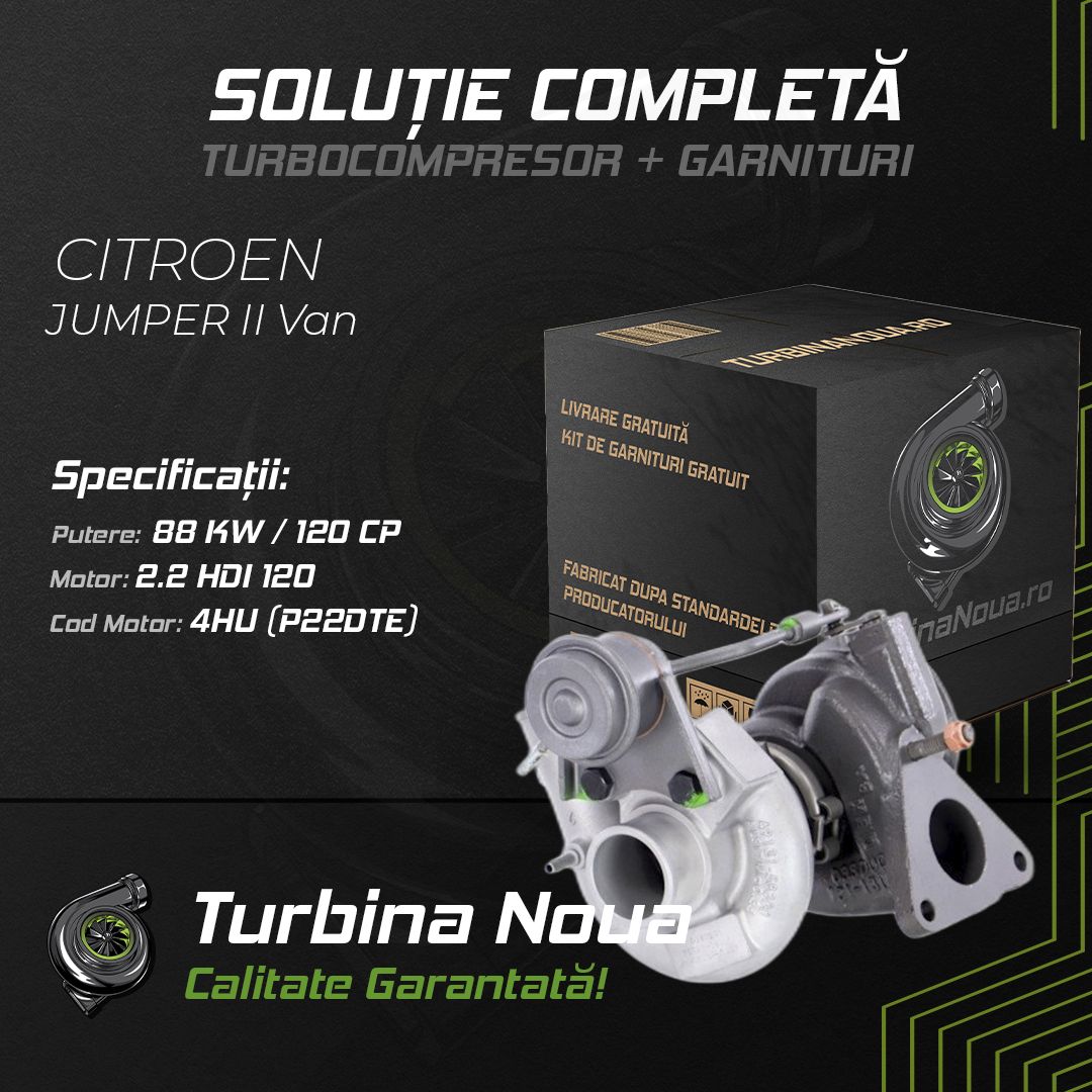Turbina CITROEN JUMPER II Van 2.2 HDi 120 88 KW / 120 CP Noua - Image 2