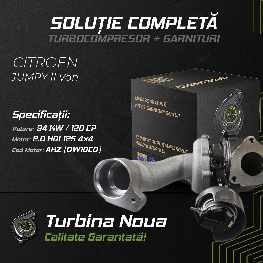 Turbina CITROEN JUMPY II Van 2.0 HDi 125 4x4 94 KW / 128 CP Noua - Image 2