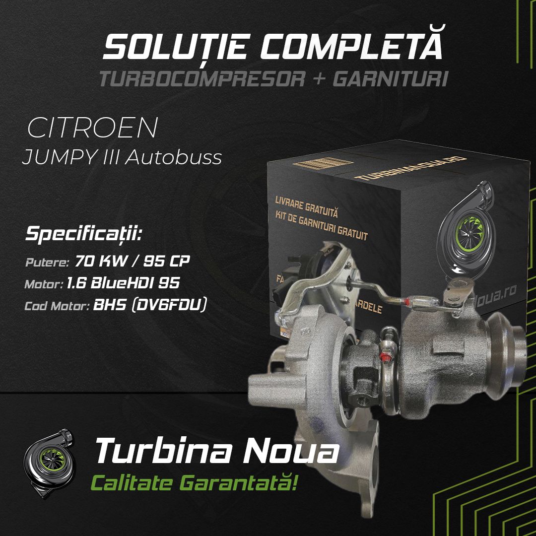 Turbina CITROEN JUMPY III Autobuss 1.6 BlueHDi 95 70 KW / 95 CP Noua - Image 2