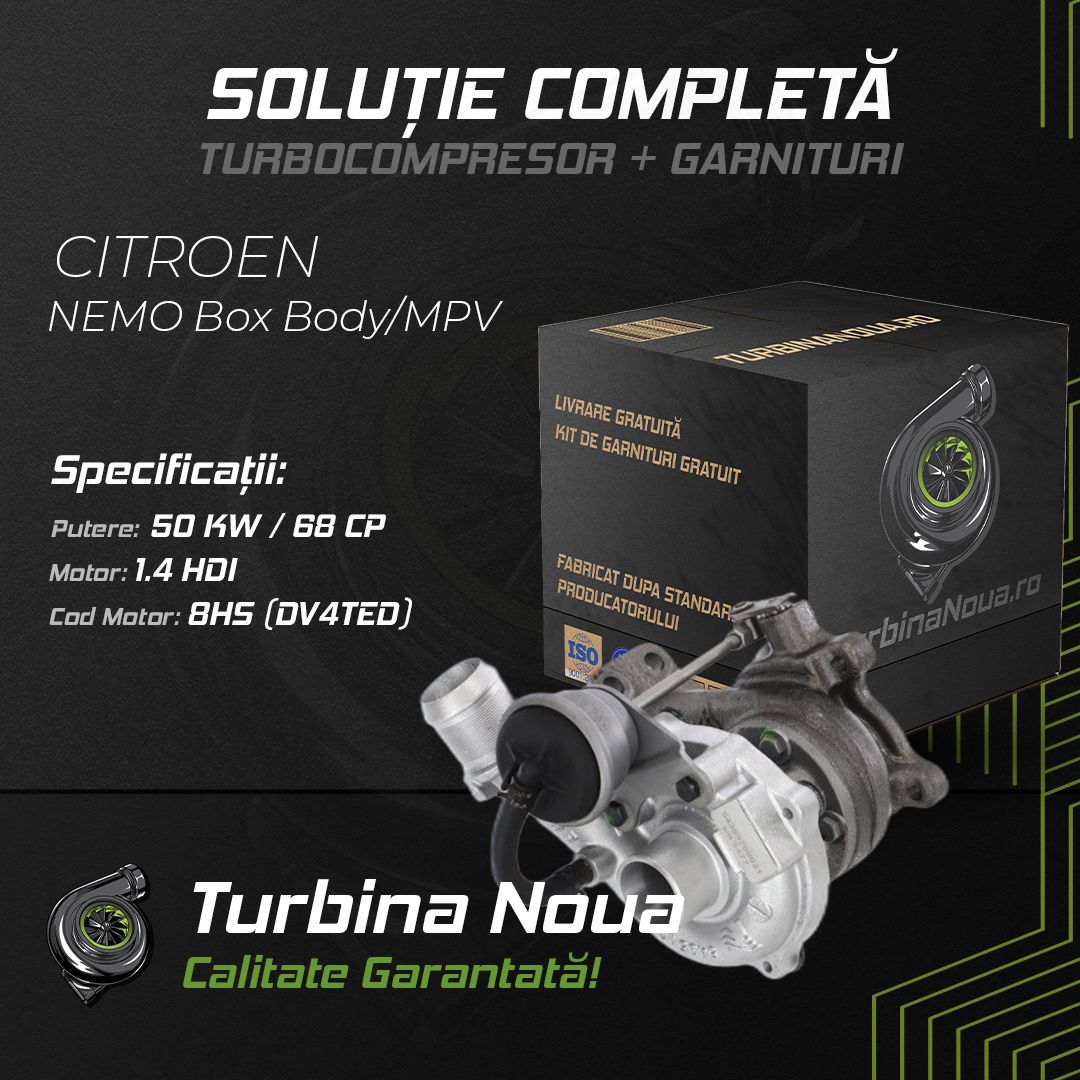 Turbina CITROEN NEMO Box Body/MPV 1.4 HDi 50 KW / 68 CP Noua - Image 2