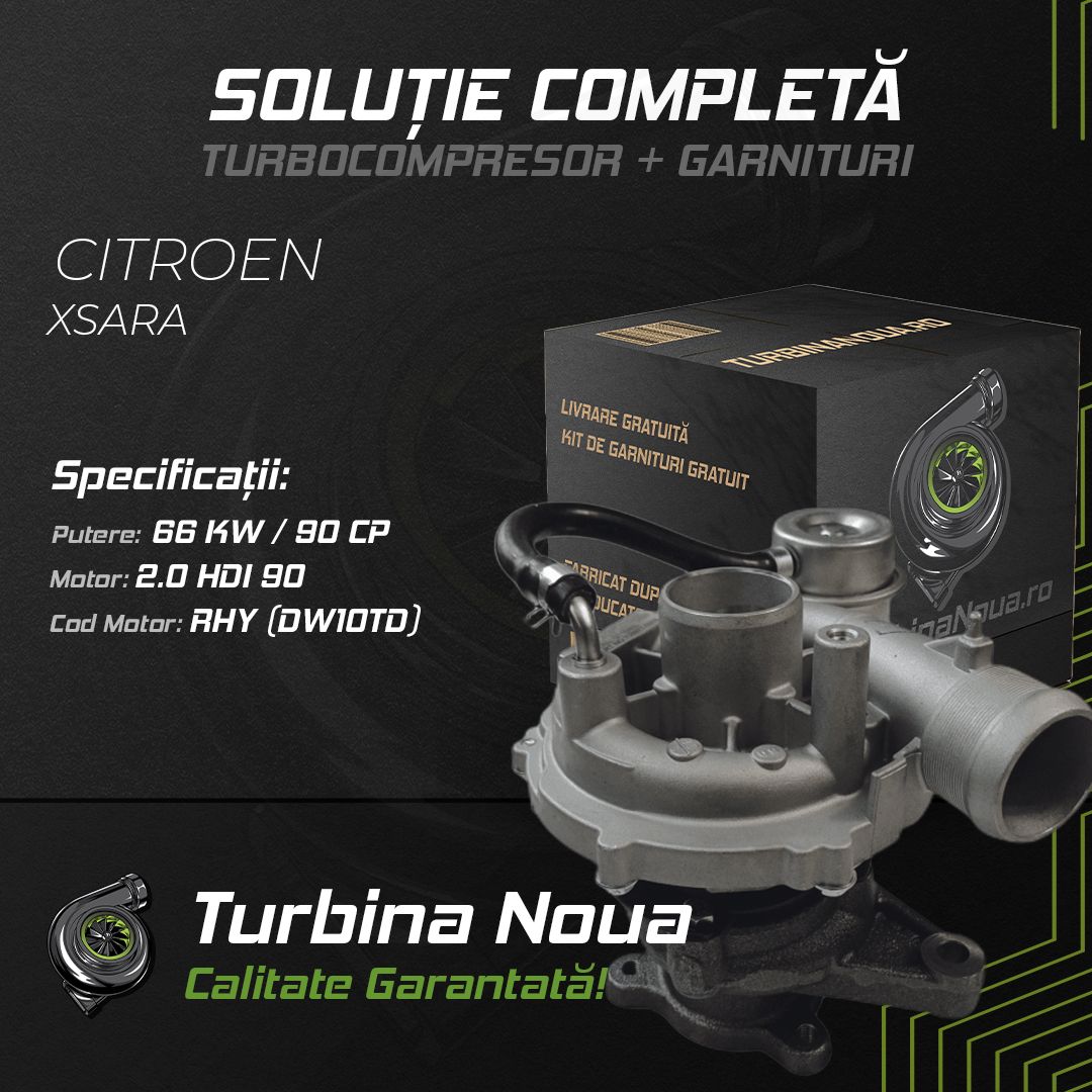 Turbina CITROEN XSARA 2.0 HDi 90 66 KW / 90 CP Noua - Image 2