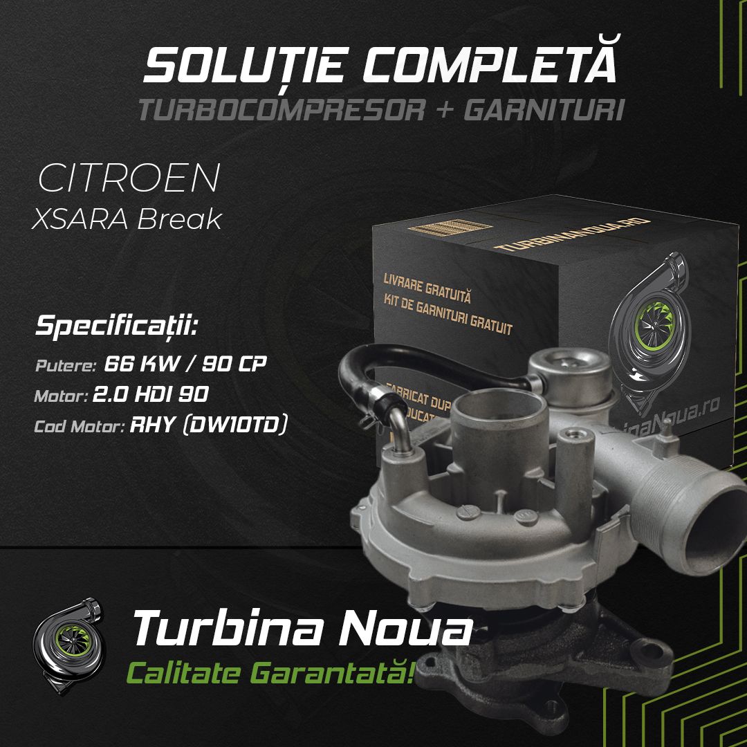 Turbina CITROEN XSARA Break 2.0 HDI 90 66 KW / 90 CP Noua - Image 2