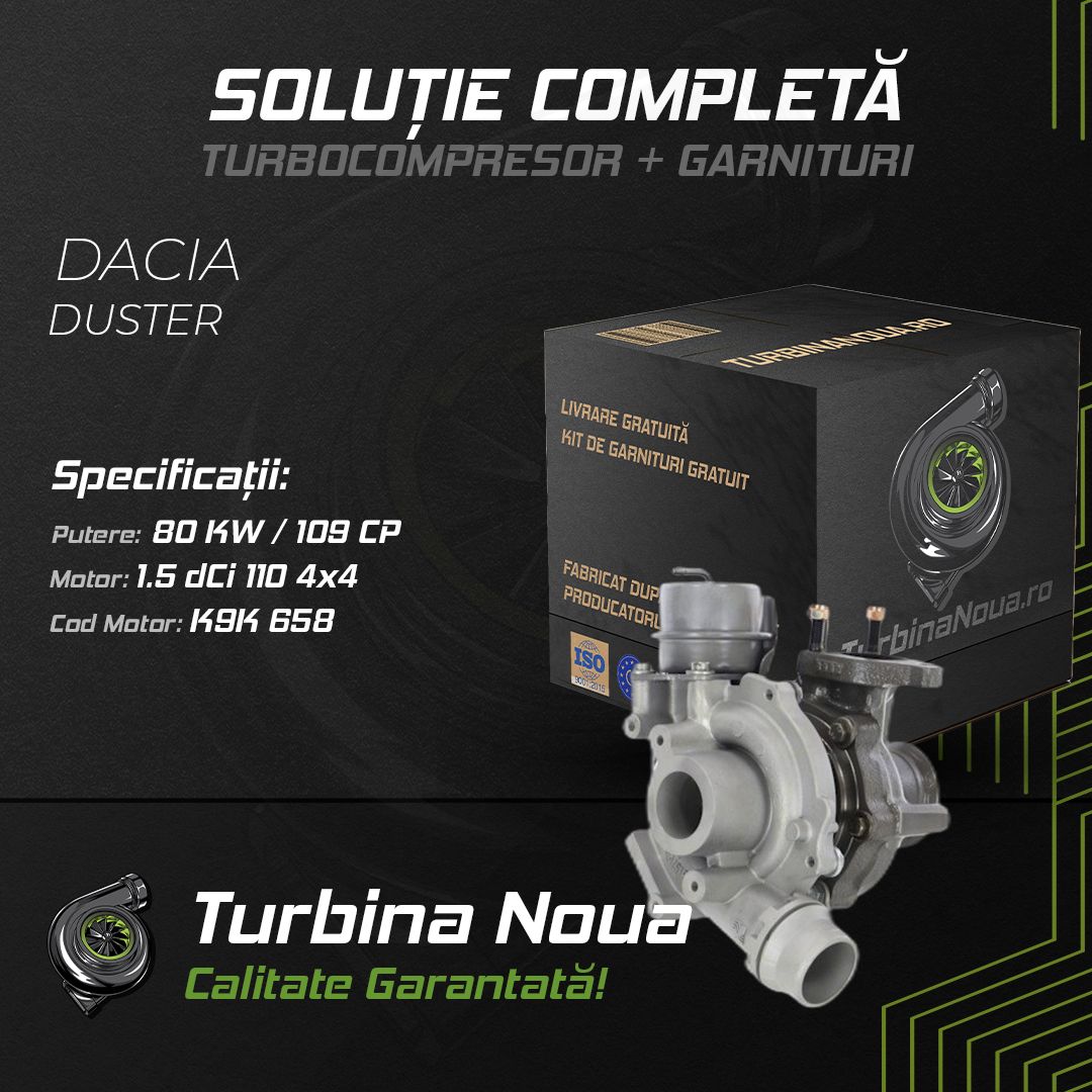Turbina DACIA DUSTER 1.5 dCi 110 4x4 80 KW / 109 CP Noua - Image 2