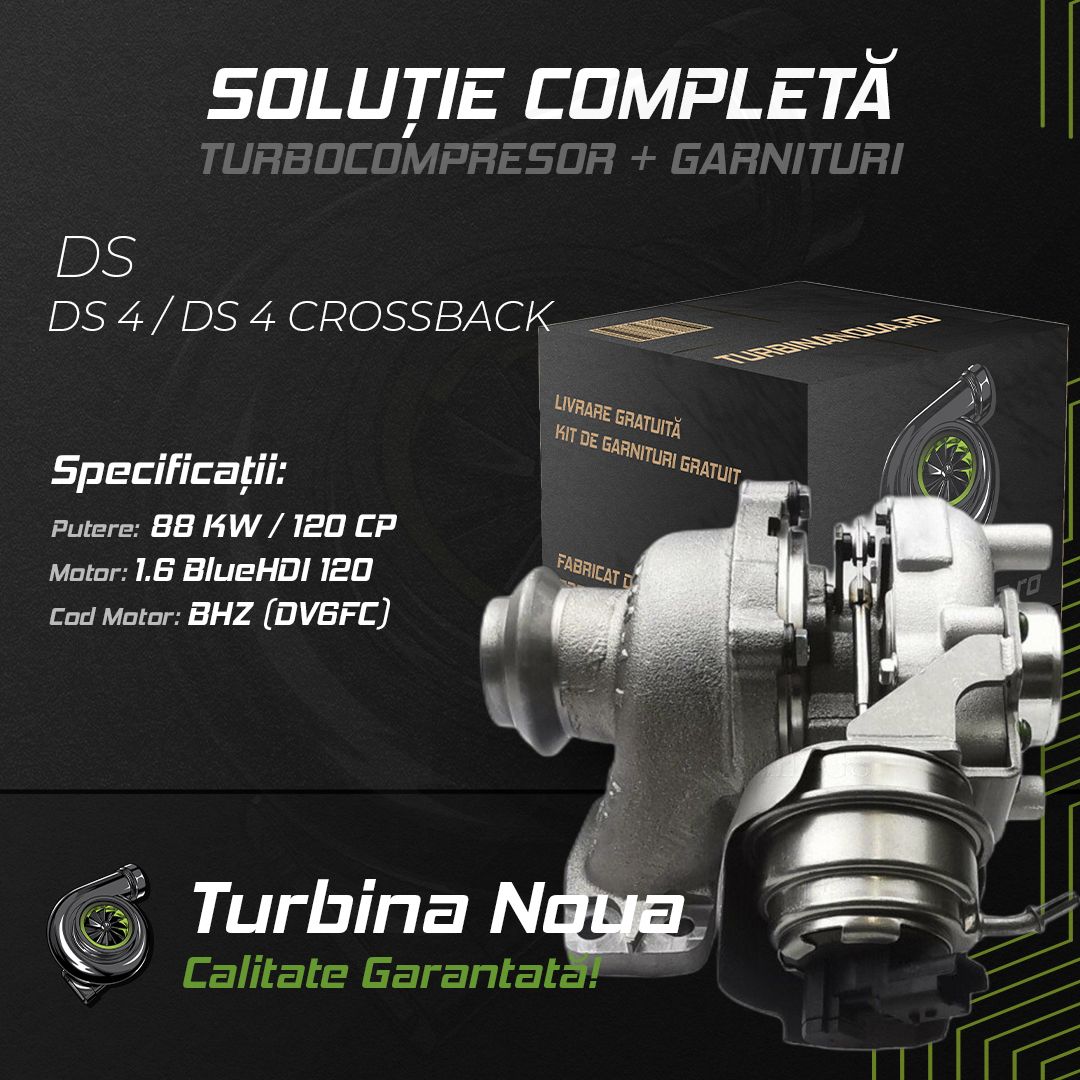 Turbina DS DS 4 / DS 4 CROSSBACK 1.6 BlueHDi 120 88 KW / 120 CP Noua - Image 2
