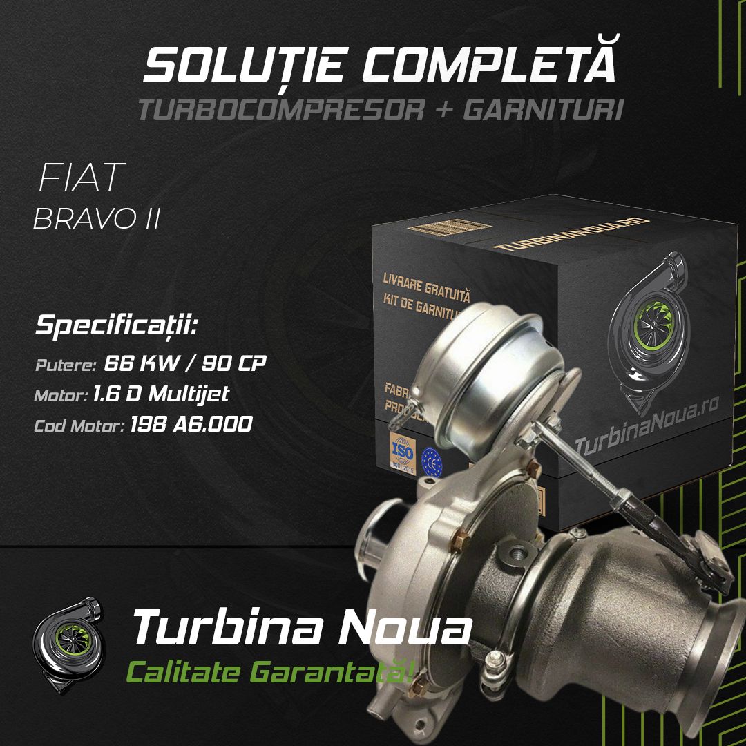 Turbina FIAT BRAVO II 1.6 D Multijet 66 KW / 90 CP Noua - Image 2