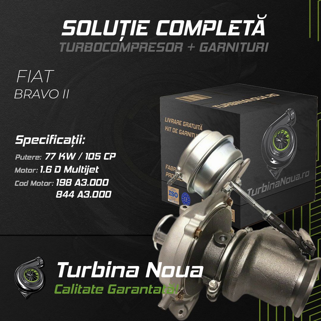 Turbina FIAT BRAVO II 1.6 D Multijet 77 KW / 105 CP Noua - Image 2