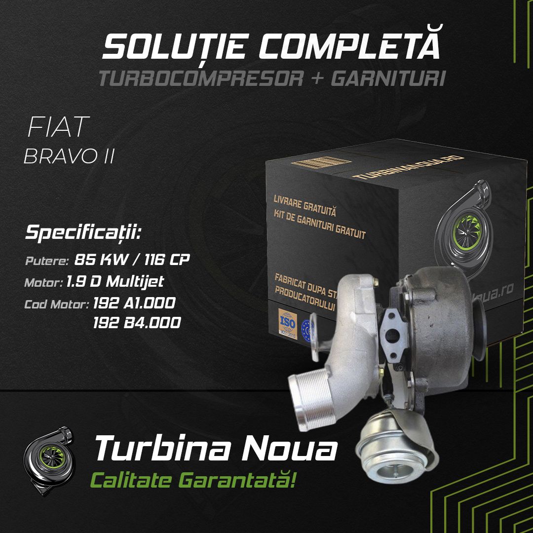 Turbina FIAT BRAVO II 1.9 D Multijet 85 KW / 116 CP Noua - Image 2