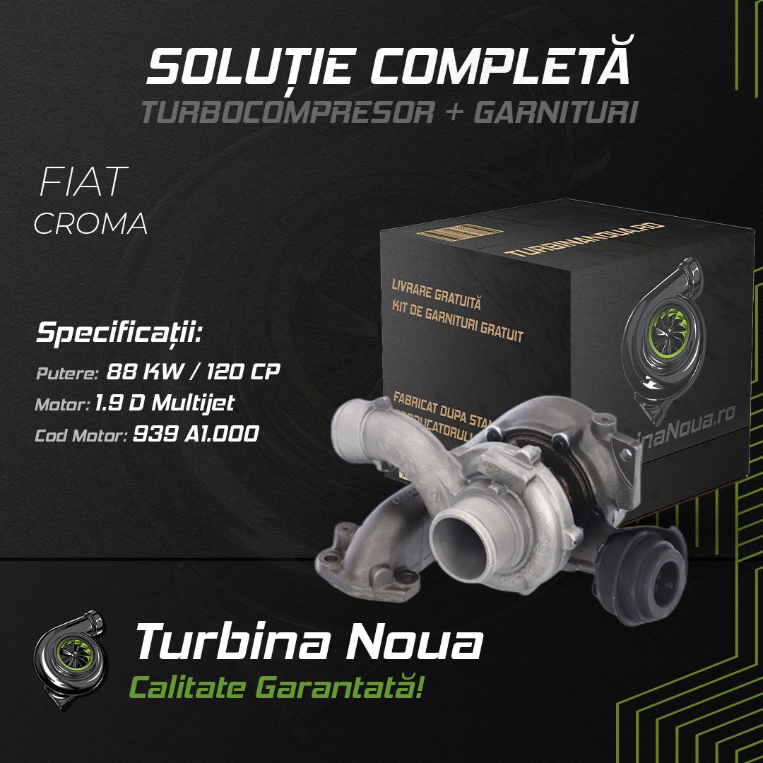 Turbina FIAT CROMA 1.9 D Multijet 88 KW / 120 CP Noua - Image 2
