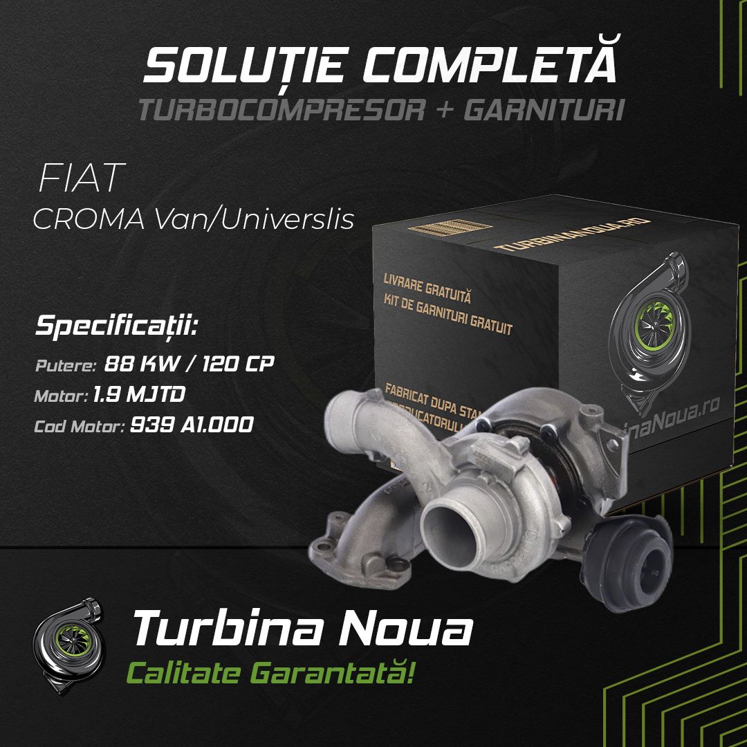 Turbina FIAT CROMA Van/Universlis 1.9 MJTD 88 KW / 120 CP Noua - Image 2