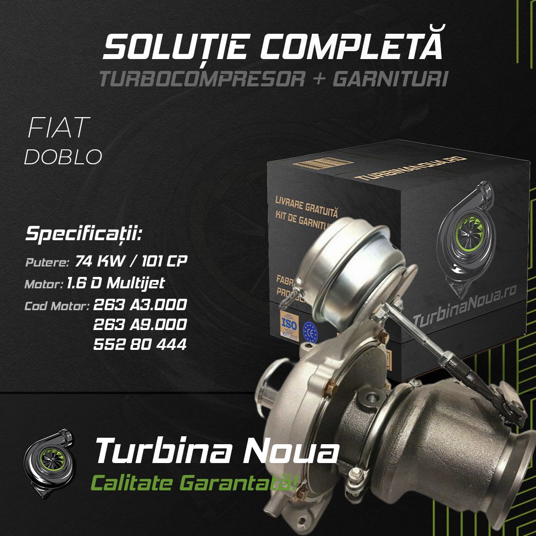 Turbina FIAT DOBLO 1.6 D Multijet 74 KW / 101 CP Noua - Image 2