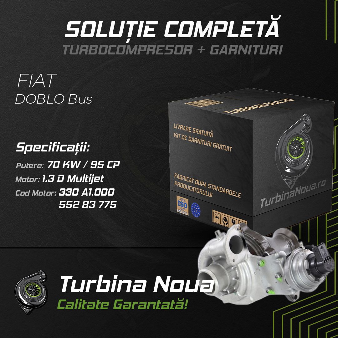 Turbina FIAT DOBLO Bus 1.3 D Multijet 70 KW / 95 CP Noua - Image 2