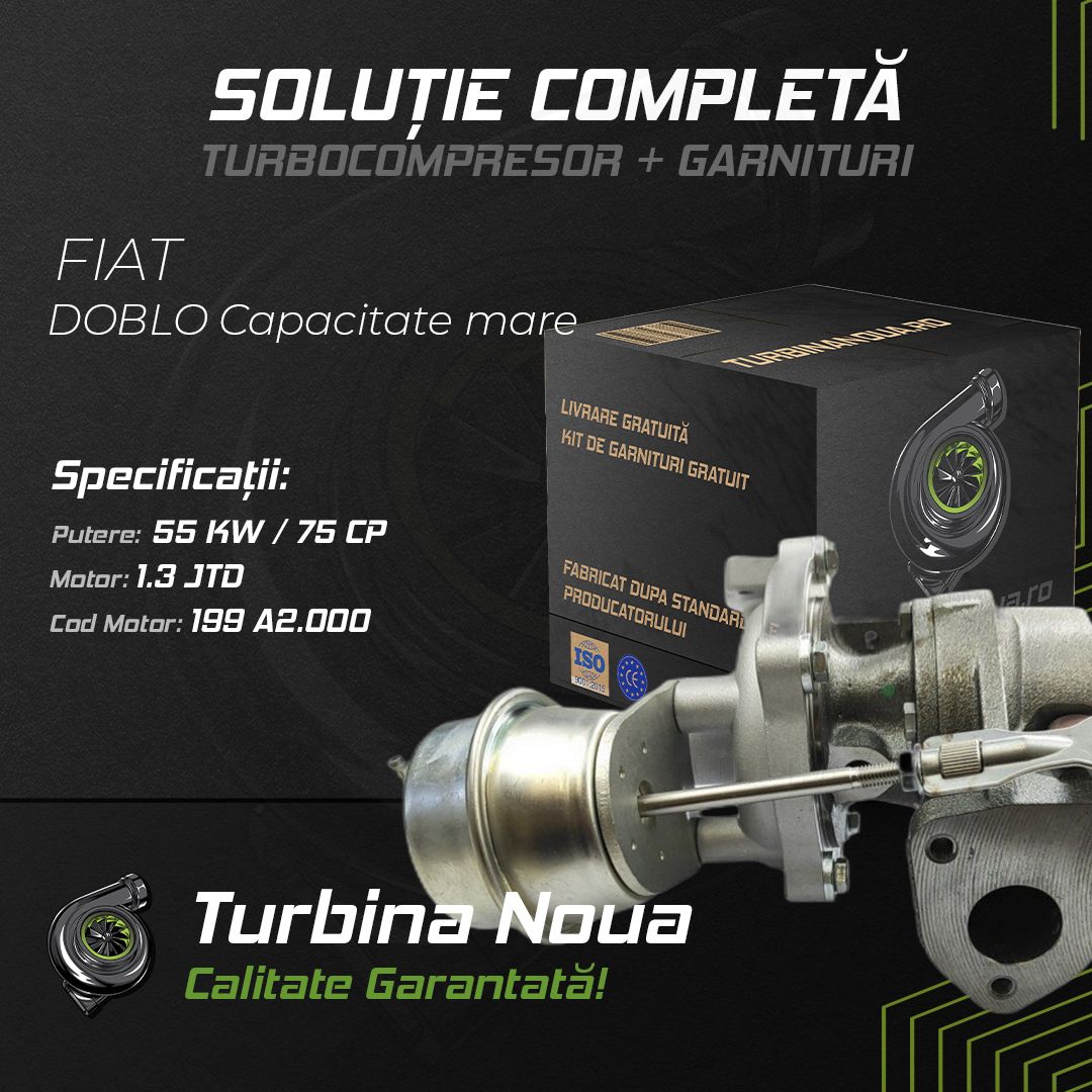 Turbina FIAT DOBLO Capacitate mare 1.3 JTD 55 KW / 75 CP Noua - Image 2