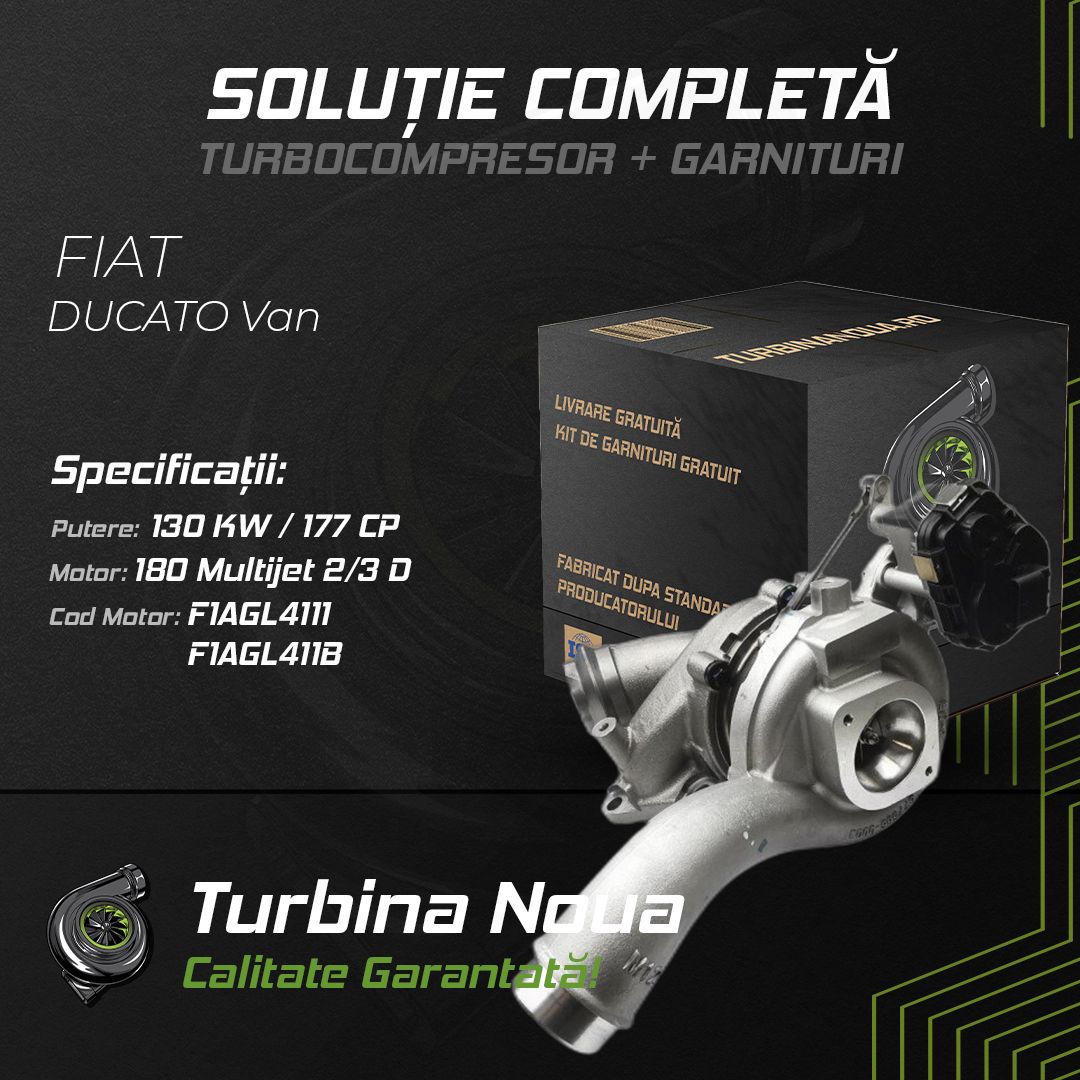 Turbina FIAT DUCATO Van 180 Multijet 2;3 D 130 KW / 177 CP Noua - Image 2