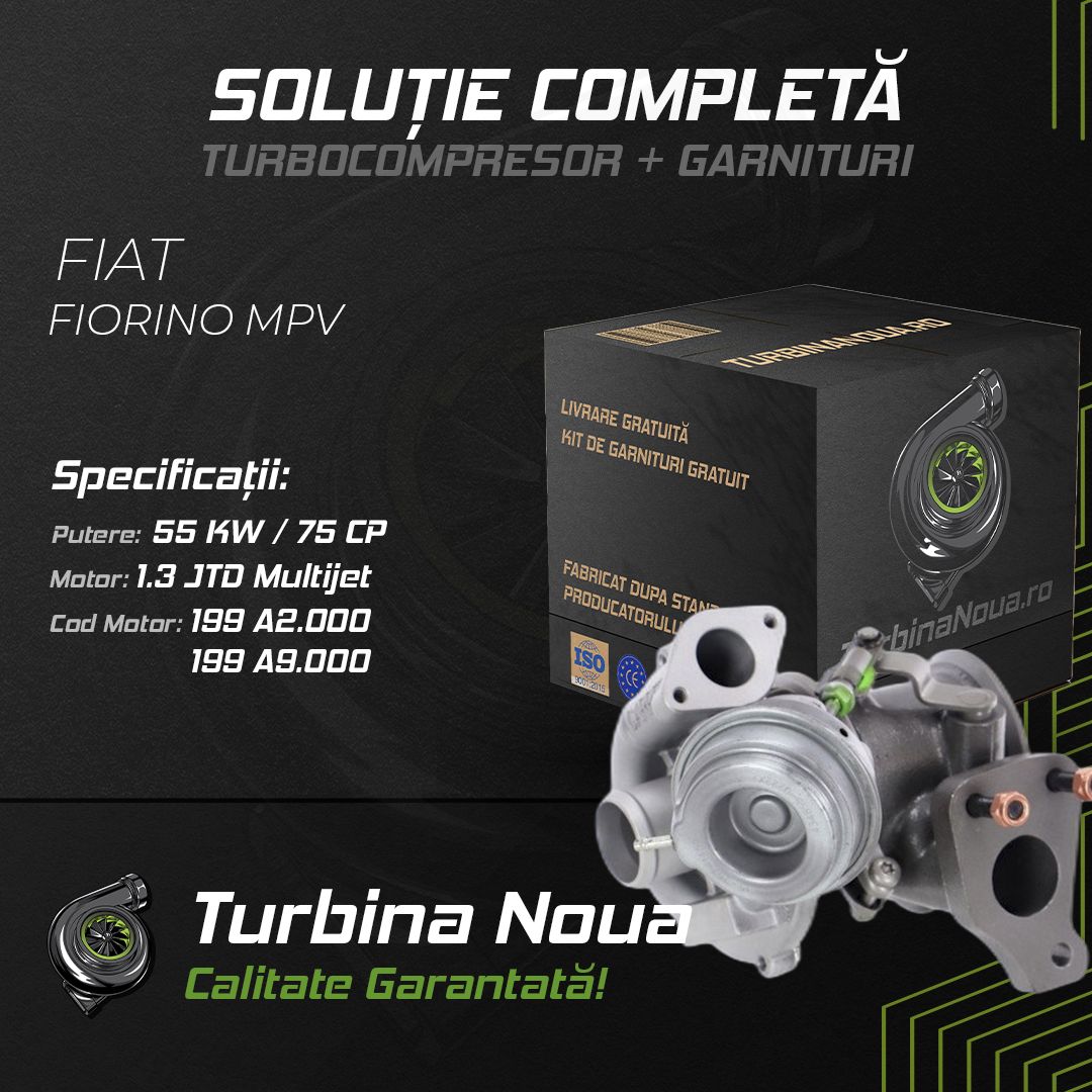 Turbina FIAT FIORINO MPV 1.3 JTD Multijet 55 KW / 75 CP Noua - Image 2