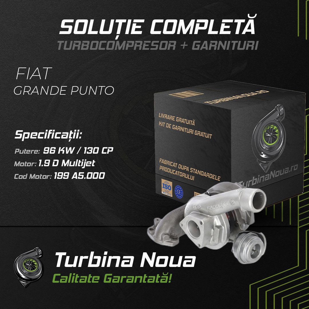 Turbina FIAT GRANDE PUNTO 1.9 D Multijet 96 KW / 130 CP Noua - Image 2