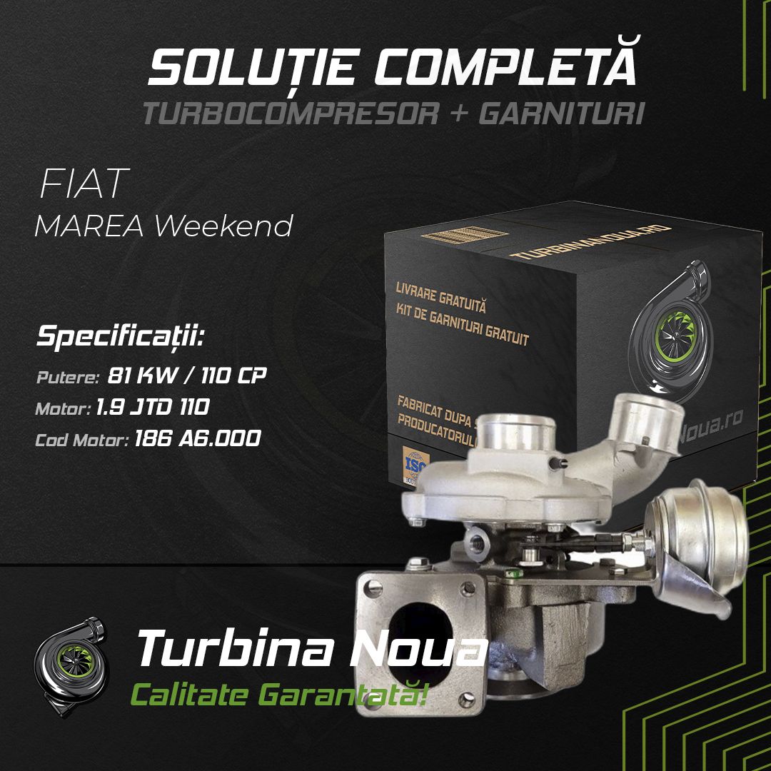 Turbina FIAT MAREA Weekend 1.9 JTD 110 81 KW / 110 CP Noua - Image 2
