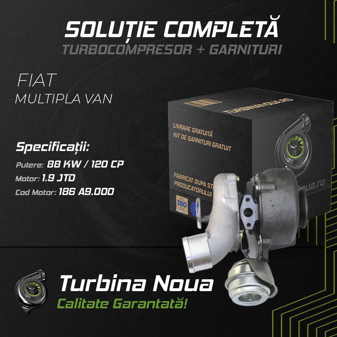 Turbina FIAT MULTIPLA VAN 1.9 JTD 88 KW / 120 CP Noua - Image 2
