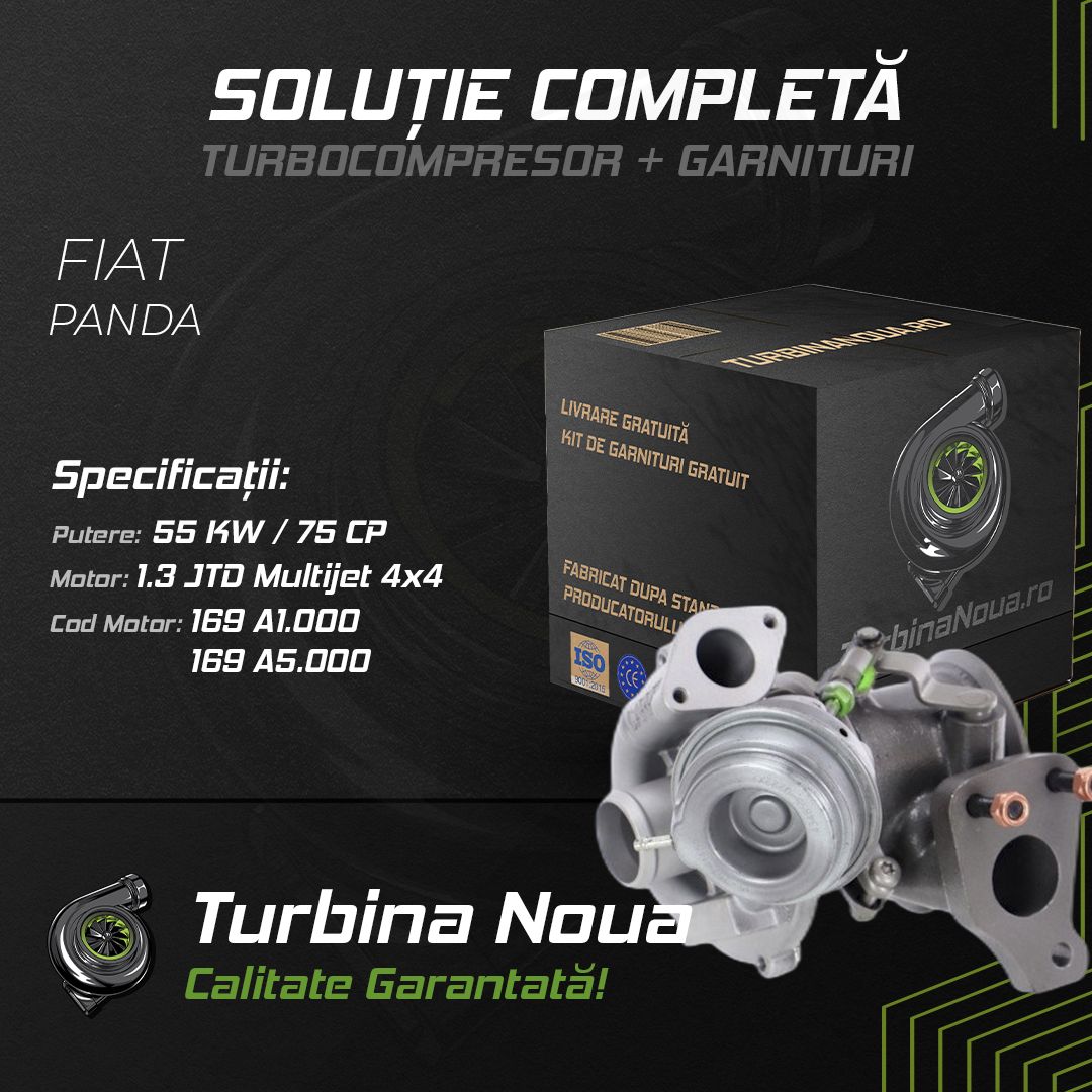 Turbina FIAT PANDA 1.3 JTD Multijet 4x4 55 KW / 75 CP Noua - Image 2