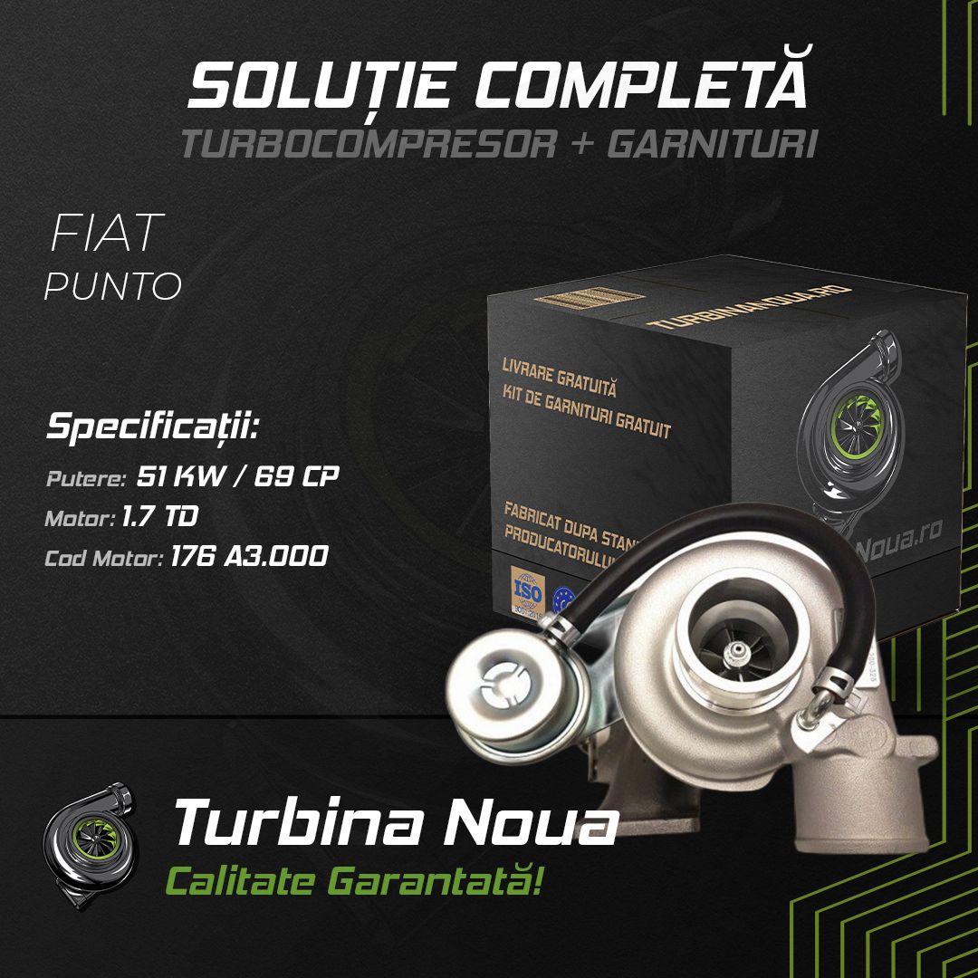Turbina FIAT PUNTO 1.7 TD 51 KW / 69 CP Noua - Image 2