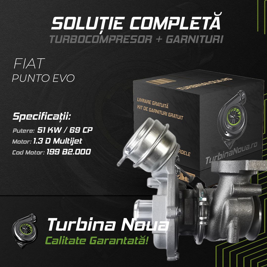 Turbina FIAT PUNTO EVO 1.3 D Multijet 51 KW / 69 CP Noua - Image 2