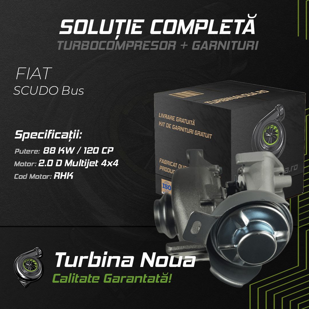 Turbina FIAT SCUDO Bus 2.0 D Multijet 4x4 88 KW / 120 CP Noua - Image 2