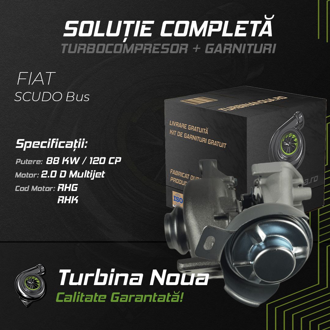 Turbina FIAT SCUDO Bus 2.0 D Multijet 88 KW / 120 CP Noua - Image 2