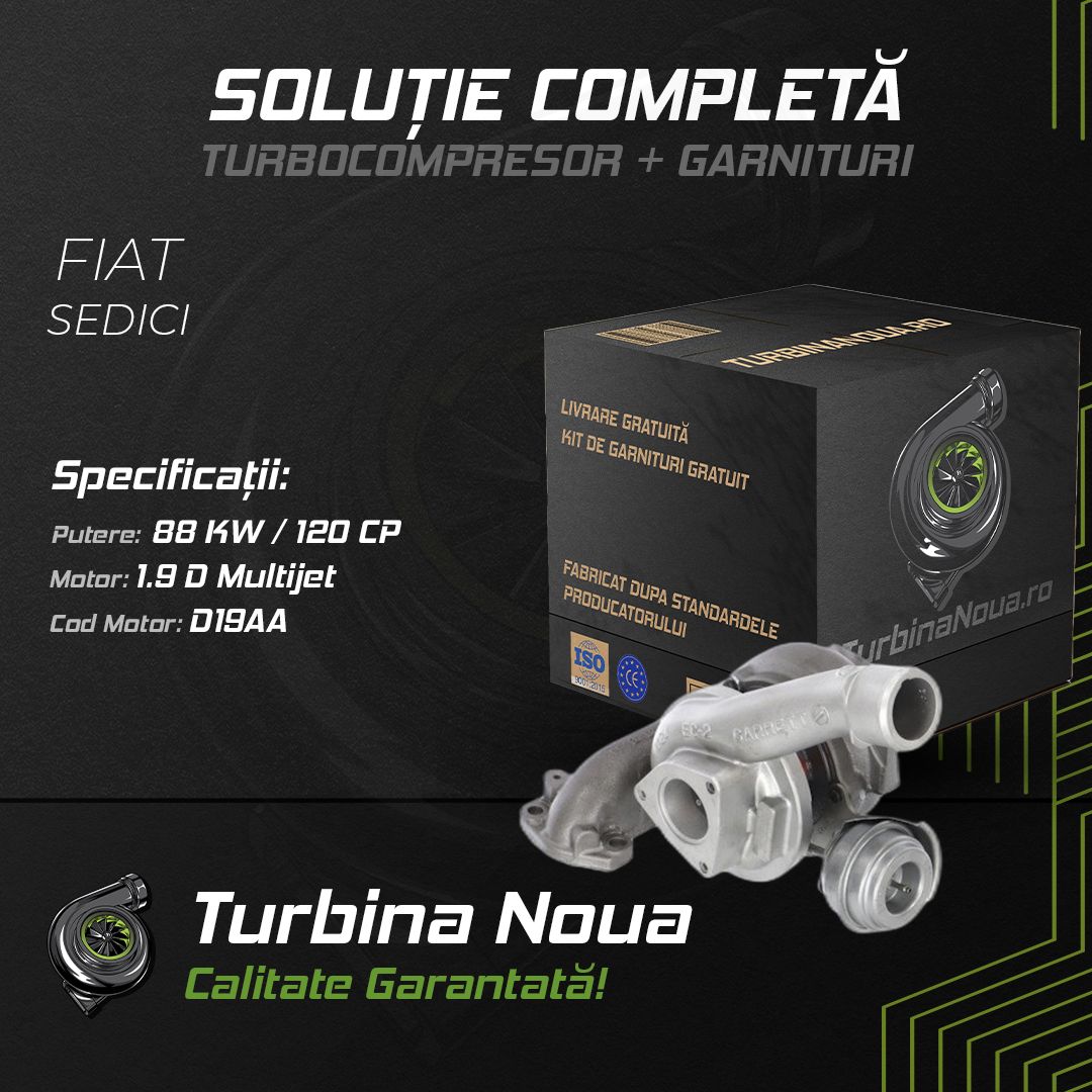 Turbina FIAT SEDICI 1.9 D Multijet 88 KW / 120 CP Noua - Image 2