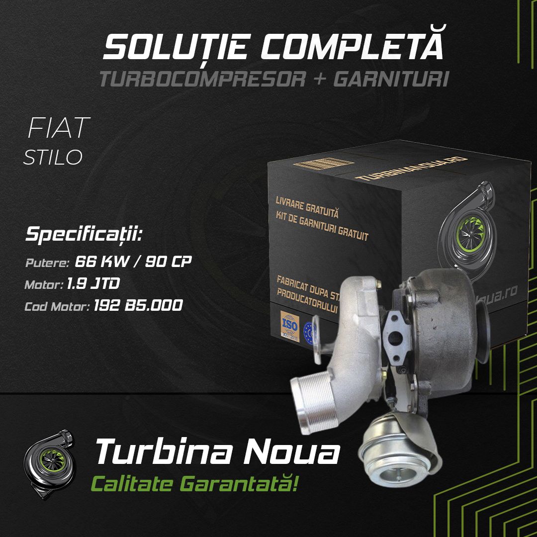 Turbina FIAT STILO 1.9 JTD 66 KW / 90 CP Noua - Image 2