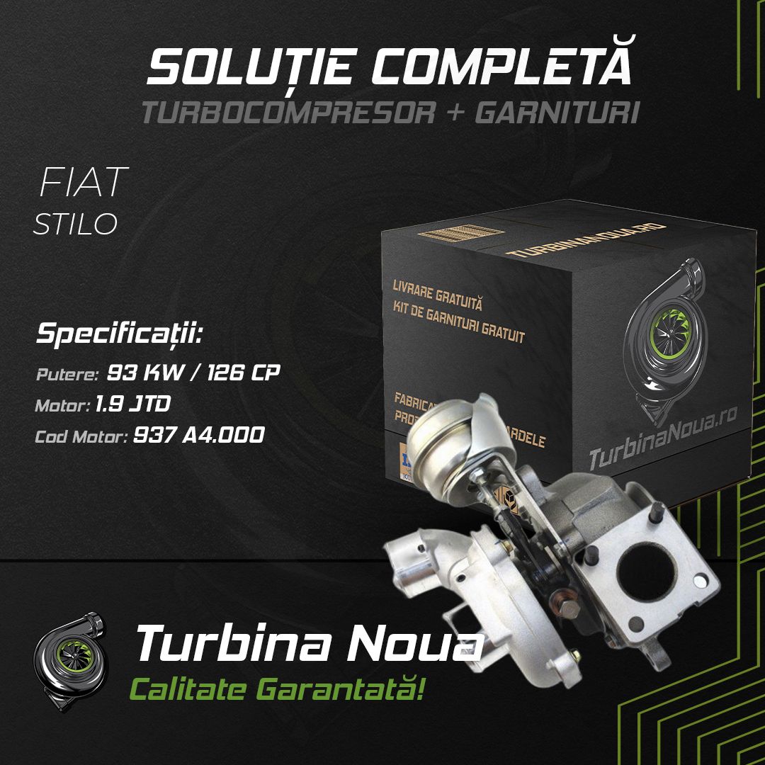 Turbina FIAT STILO 1.9 JTD 93 KW / 126 CP Noua - Image 2
