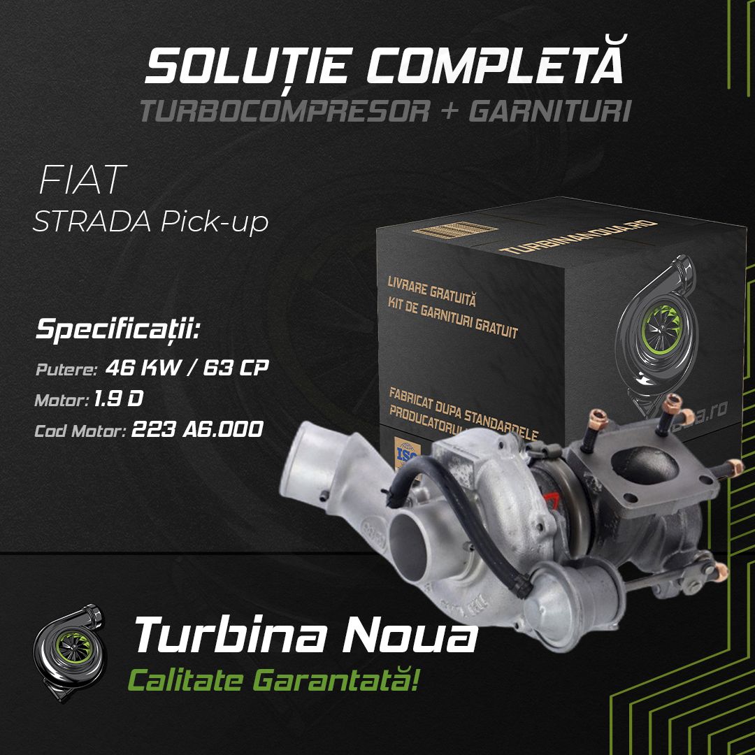 Turbina FIAT STRADA Pick-up 1.9 D 46 KW / 63 CP Noua - Image 2