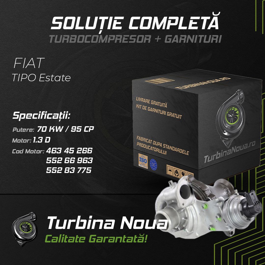 Turbina FIAT TIPO Estate 1.3 D 70 KW / 95 CP Noua - Image 2