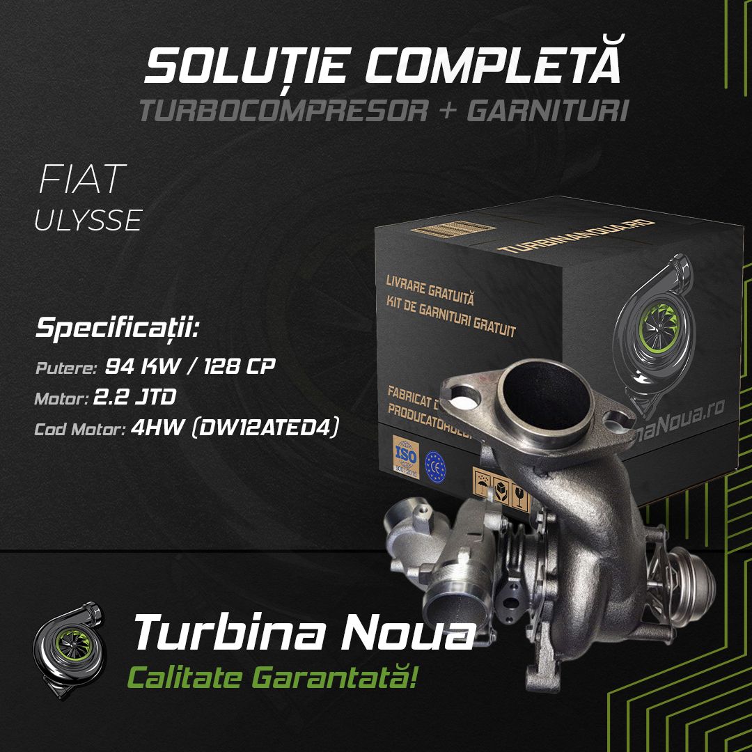 Turbina FIAT ULYSSE 2.2 JTD 94 KW / 128 CP Noua - Image 2