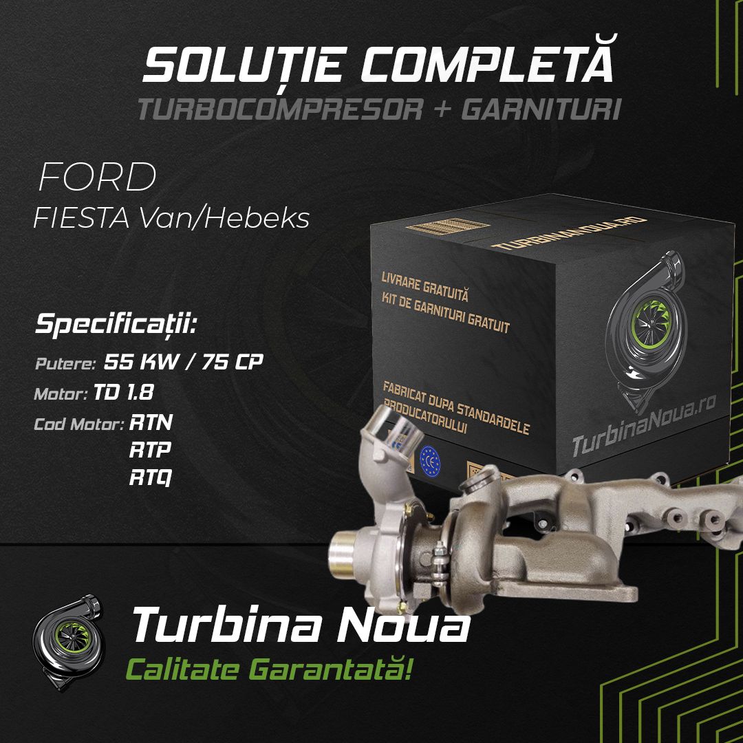 Turbina FORD FIESTA Van/Hebeks TD 1.8 55 KW / 75 CP Noua - Image 2