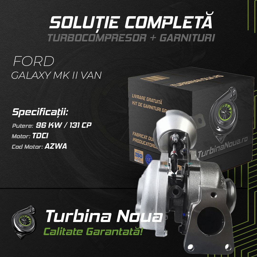 Turbina FORD GALAXY MK II VAN TDCi 96 KW / 131 CP Noua - Image 2