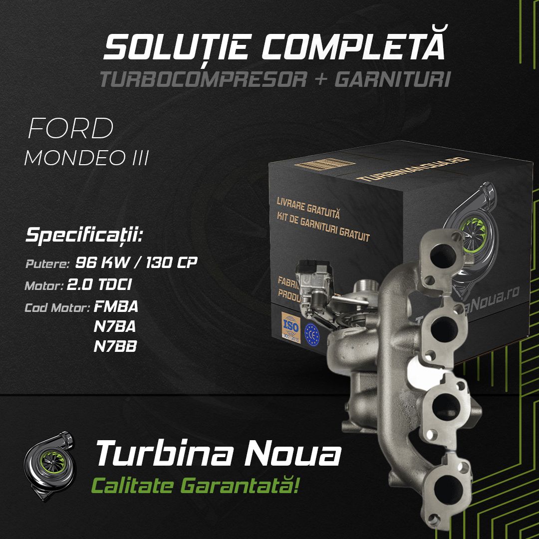 Turbina FORD MONDEO III 2.0 TDCi 96 KW / 130 CP Noua - Image 2