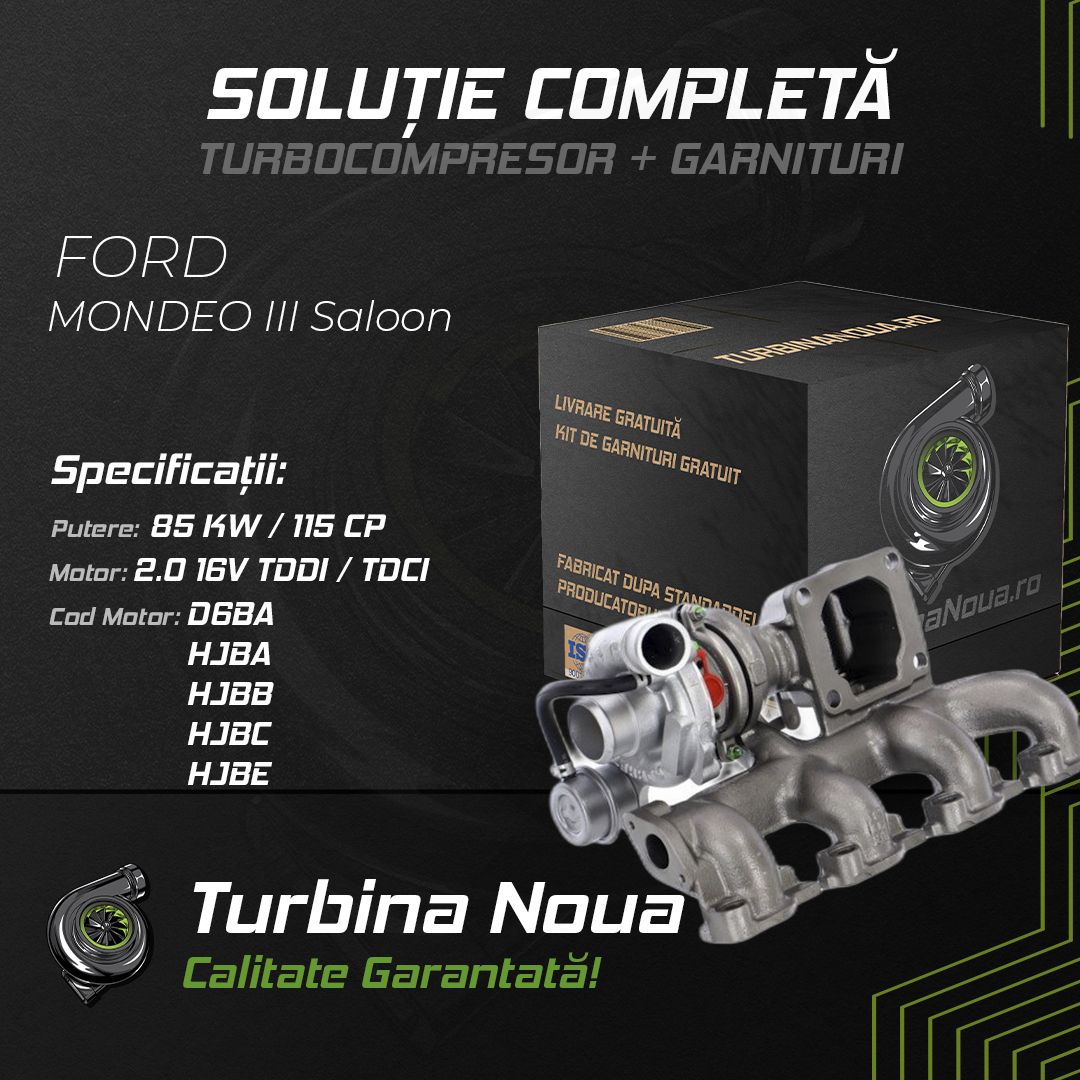 Turbina FORD MONDEO III Saloon 2.0 16V TDDi / TDCi 85 KW / 115 CP Noua - Image 2