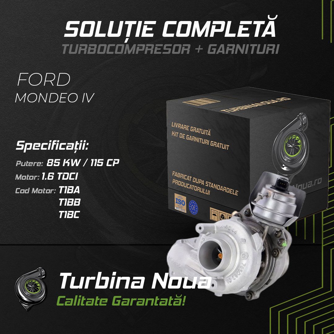 Turbina FORD MONDEO IV 1.6 TDCi 85 KW / 115 CP Noua - Image 2