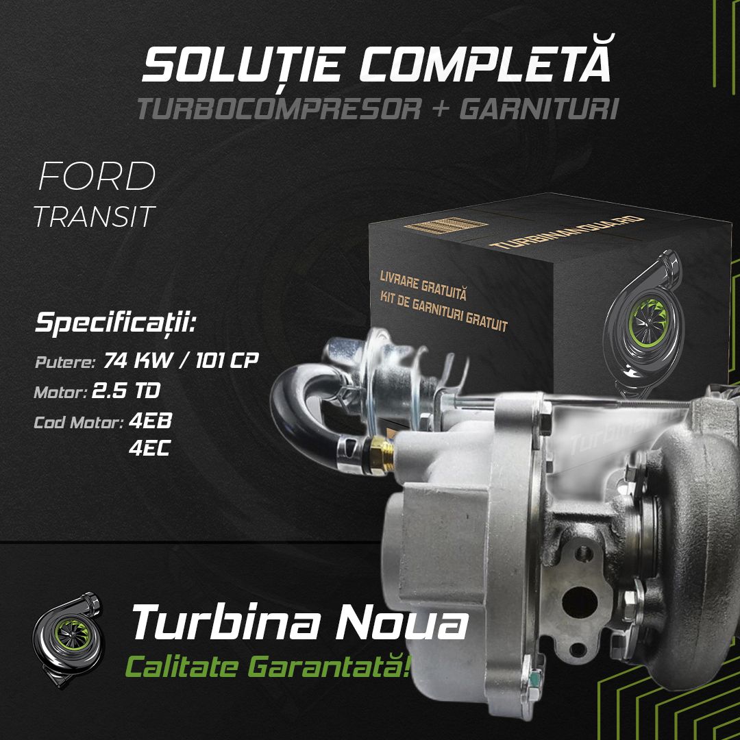 Turbina FORD TRANSIT 2.5 TD 74 KW / 101 CP Noua - Image 2