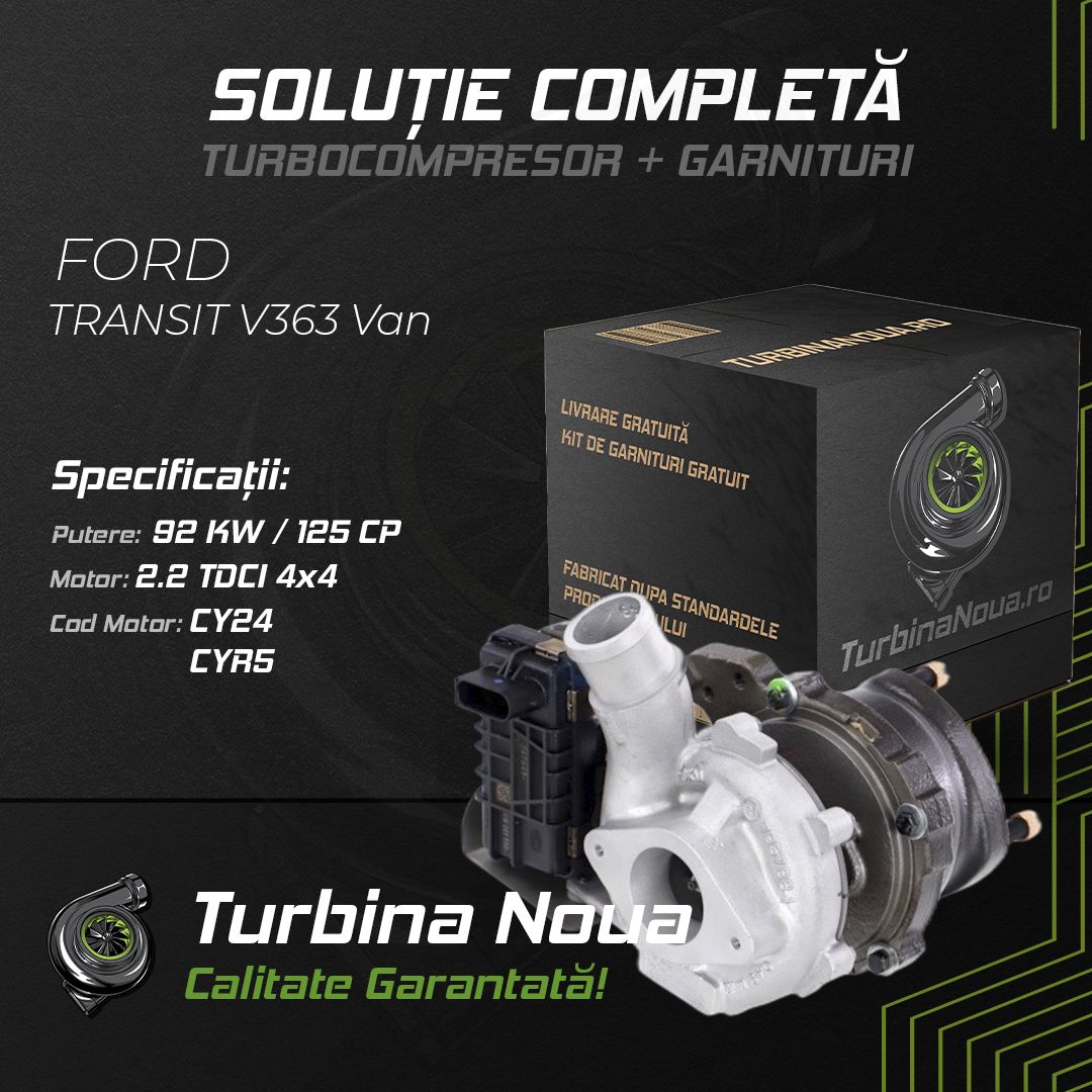 Turbina FORD TRANSIT V363 Van 2.2 TDCi 4x4 92 KW / 125 CP Noua - Image 2