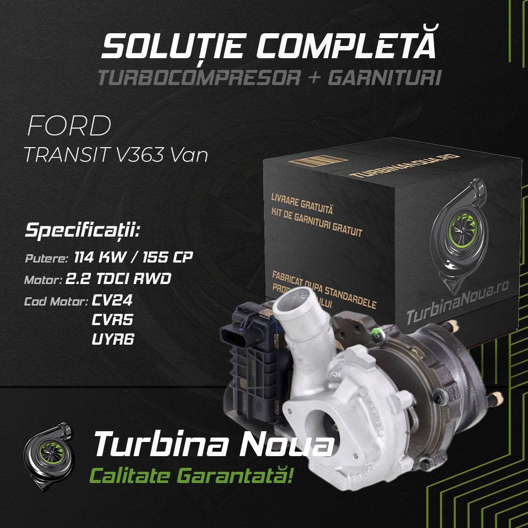 Turbina FORD TRANSIT V363 Van 2.2 TDCi RWD 114 KW / 155 CP Noua - Image 2