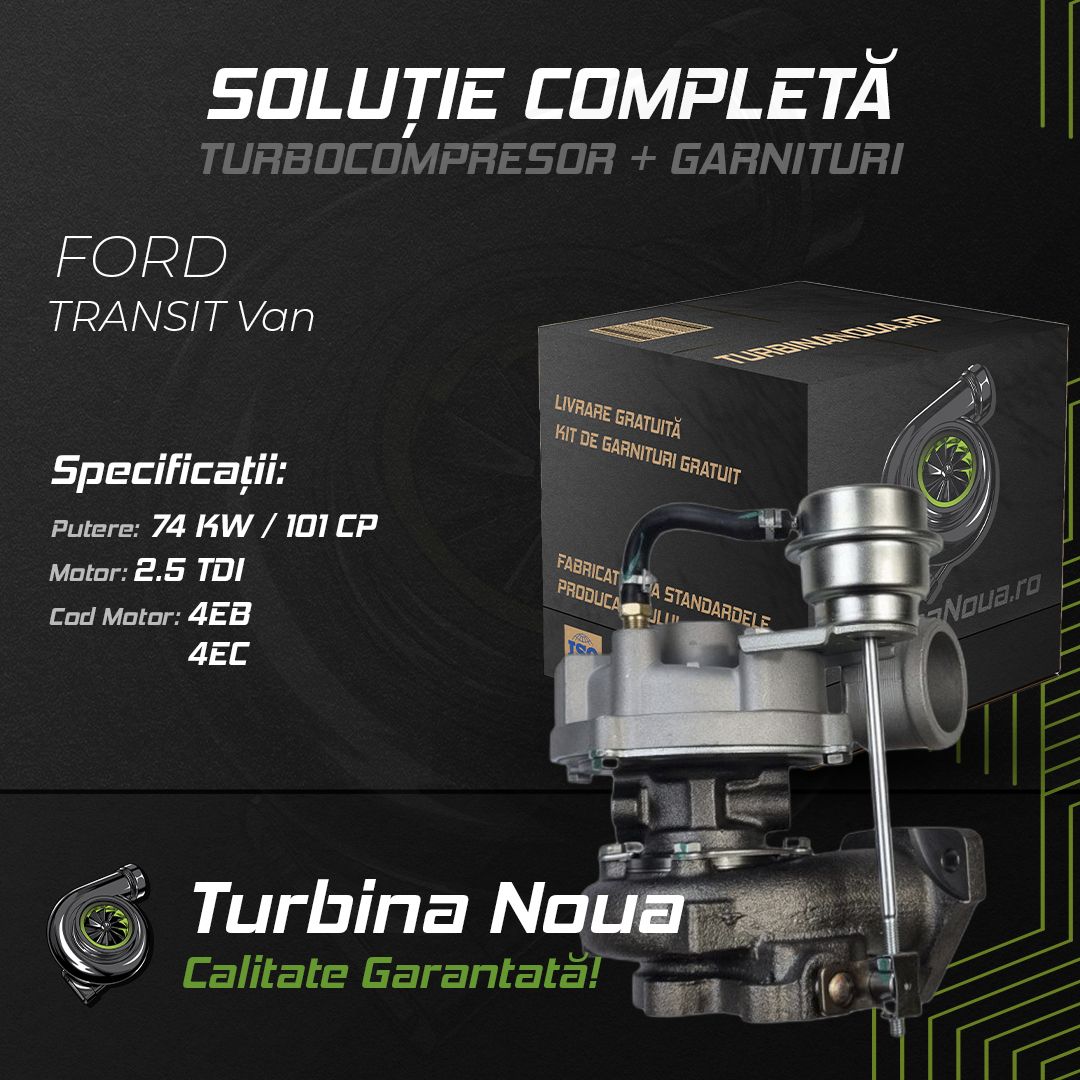 Turbina FORD TRANSIT Van 2.5 TDI 74 KW / 101 CP Noua - Image 2