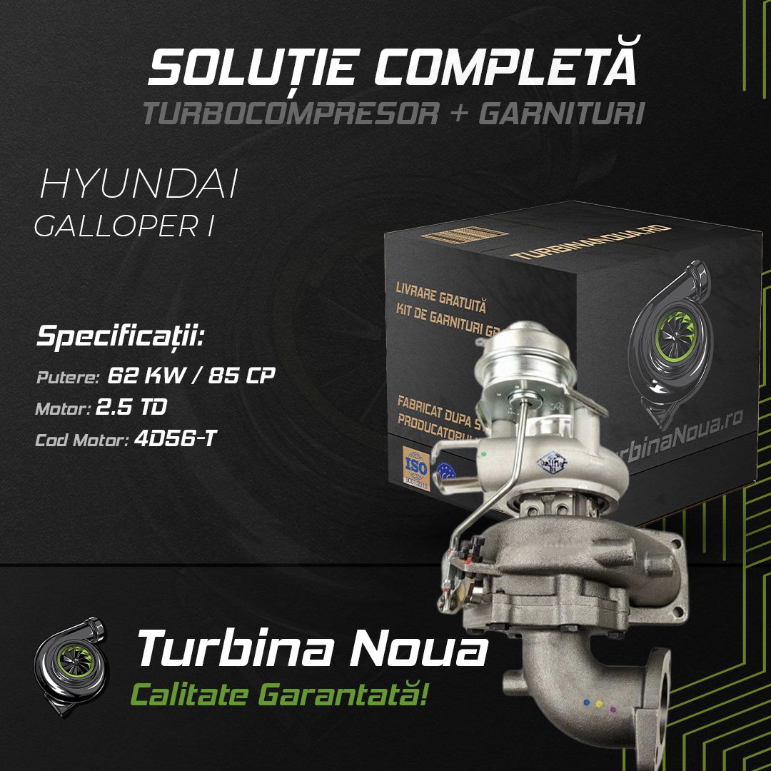 Turbina HYUNDAI GALLOPER I 2.5 TD 62 KW / 85 CP Noua - Image 2