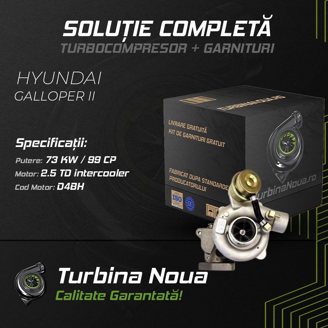Turbina HYUNDAI GALLOPER II 2.5 TD intercooler 73 KW / 99 CP Noua - Image 2