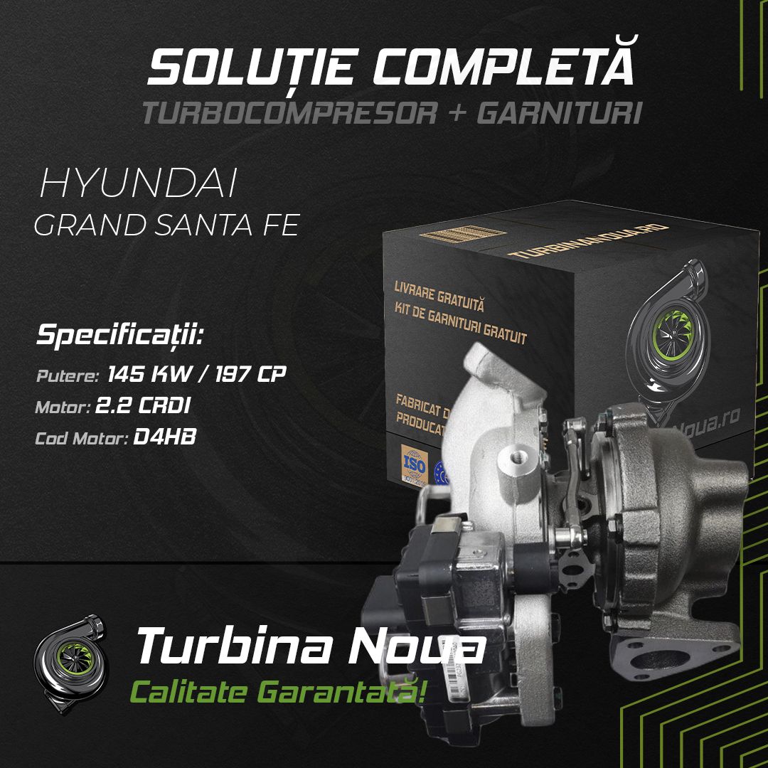 Turbina HYUNDAI GRAND SANTA FE 2.2 CRDi 145 KW / 197 CP Noua - Image 2