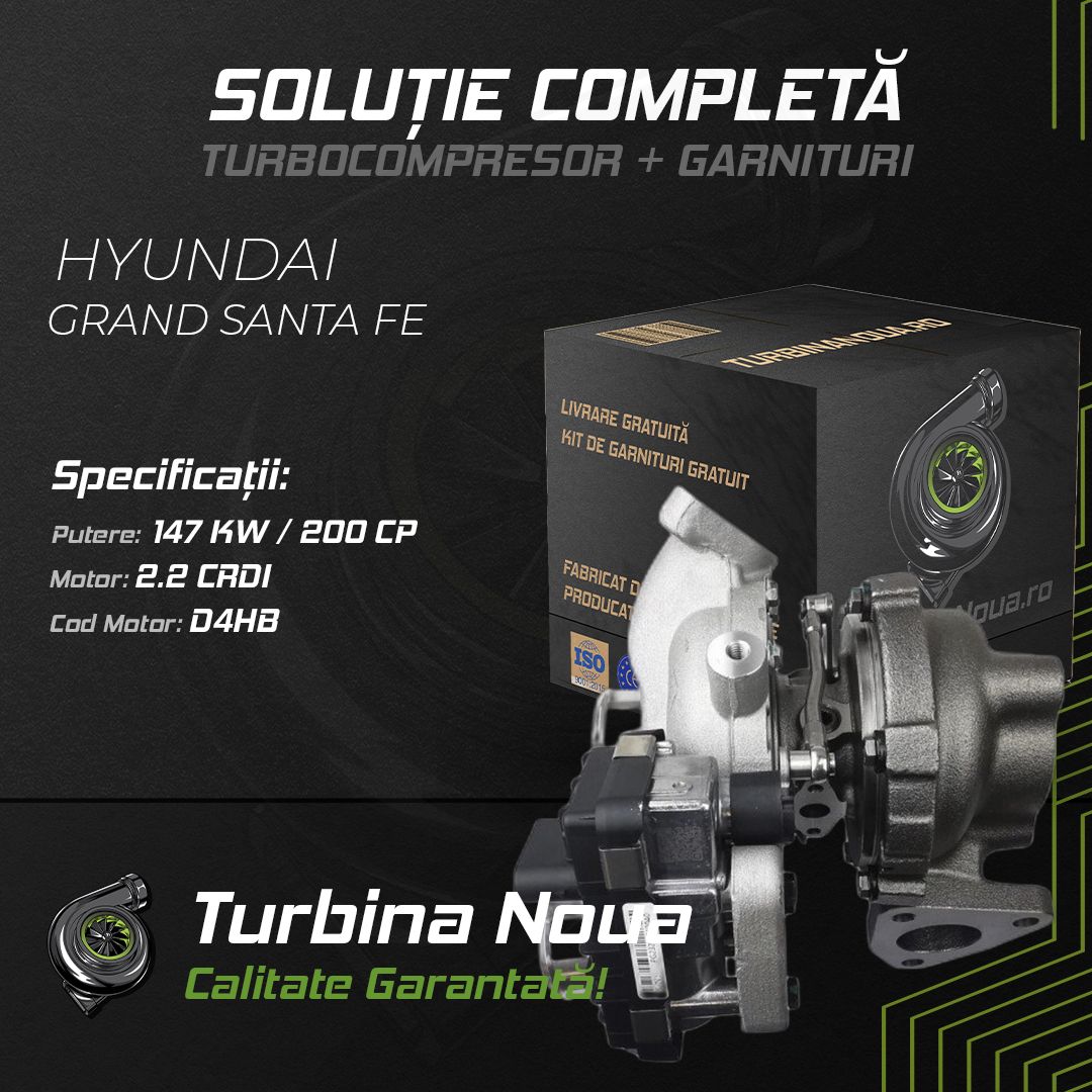 Turbina HYUNDAI GRAND SANTA FE 2.2 CRDi 147 KW / 200 CP Noua - Image 2