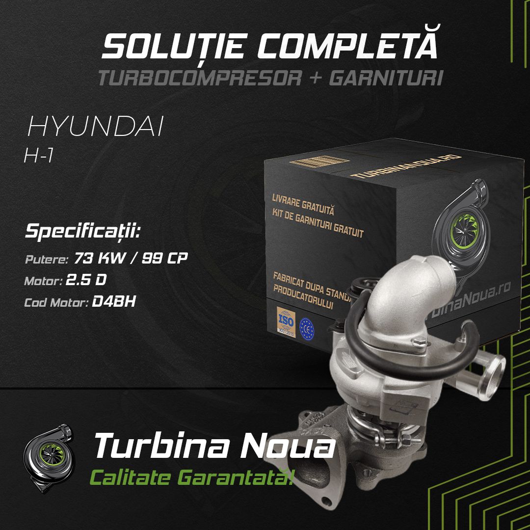Turbina HYUNDAI H-1 2.5 D 73 KW / 99 CP Noua - Image 2